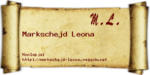 Markschejd Leona névjegykártya